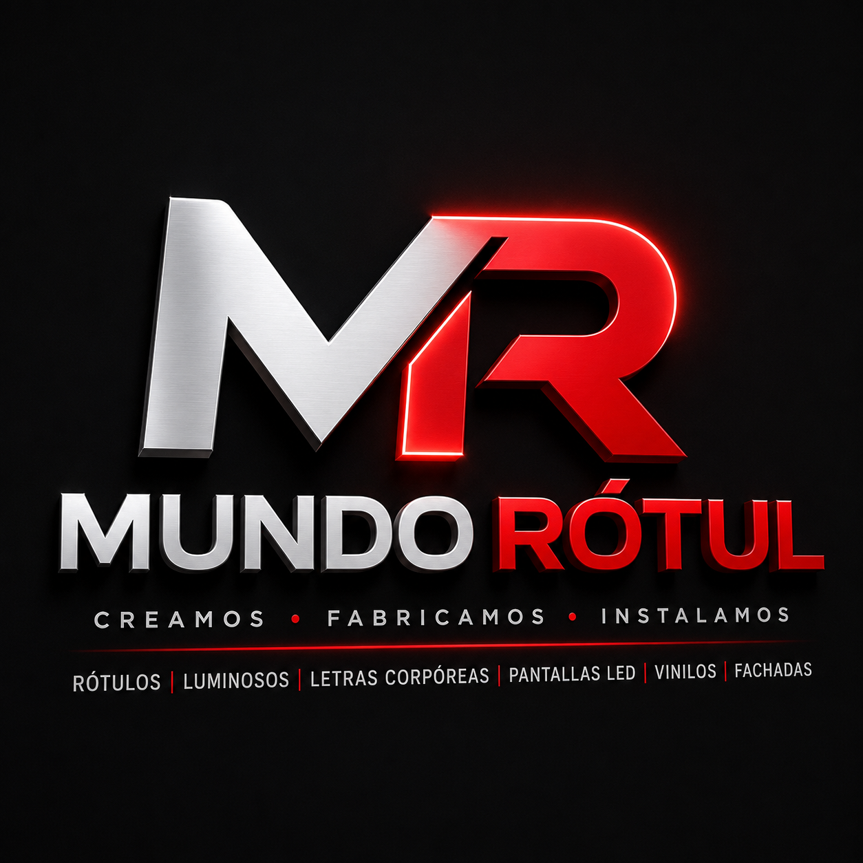 Logo luminoso Mundo Rótul